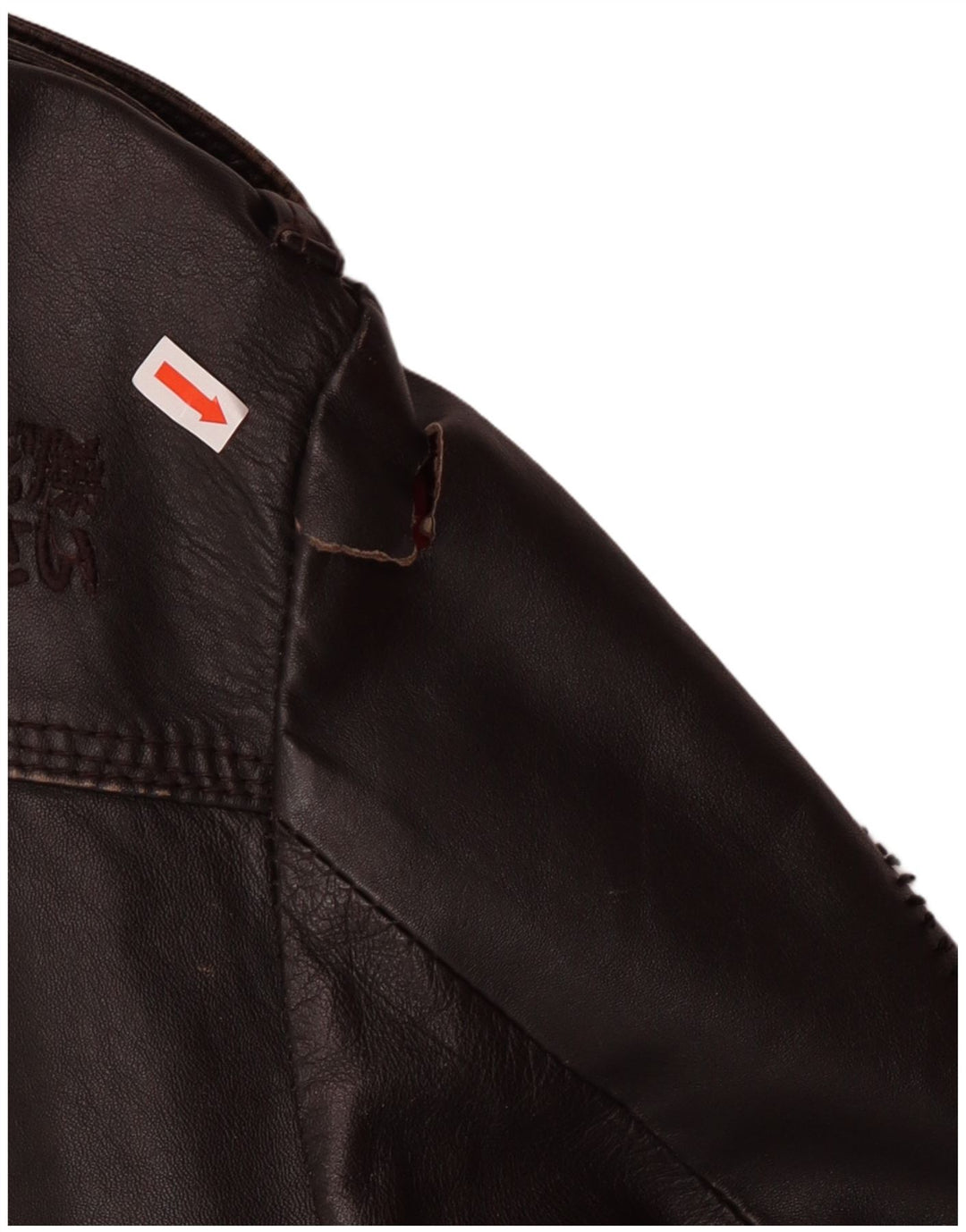 Superdry Military Læderjakke til mænd UK 40 Stor brunt læder