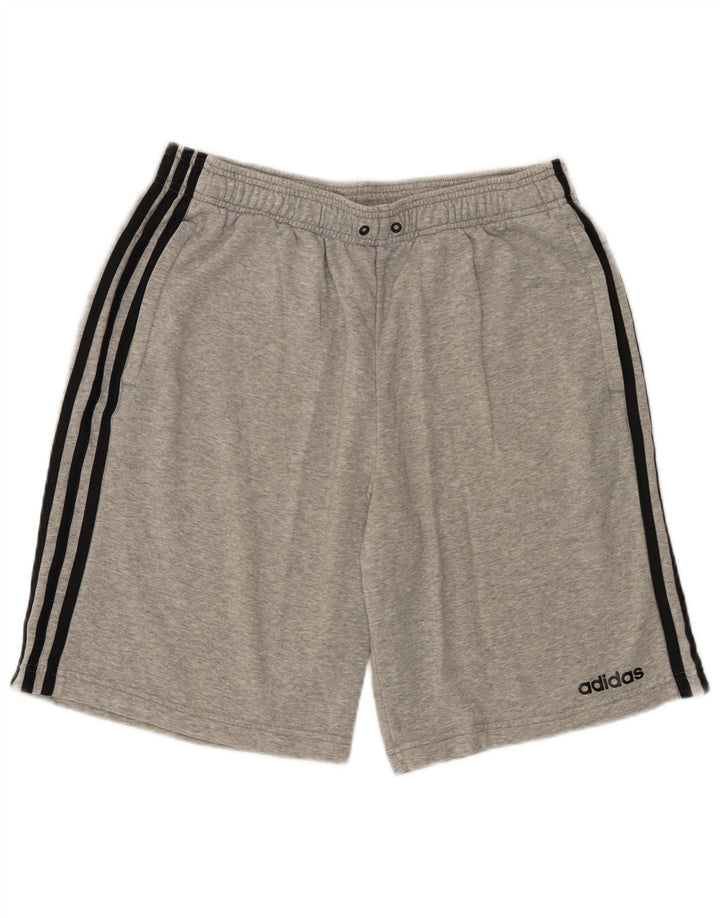 Adidas Sportshorts til mænd, store grå flækkede bomuld