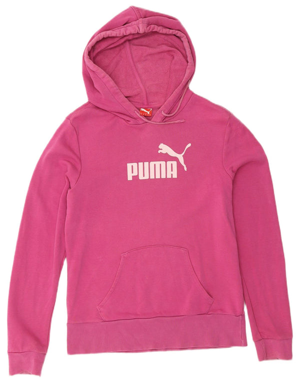 Puma Graphic Hoodie Jumper UK 12 Medium Pink