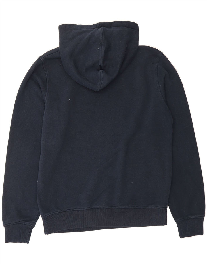 JACK & JONES Mens Graphic Hoodie Jumper Medium Navy Blue Cotton Vintage Jack & Jones and Second-Hand Jack & Jones from Messina Hembry 