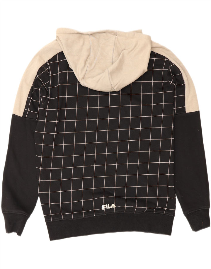 Fila Grafisk hættetrøje til mænd, lille sort ternet bomuld
