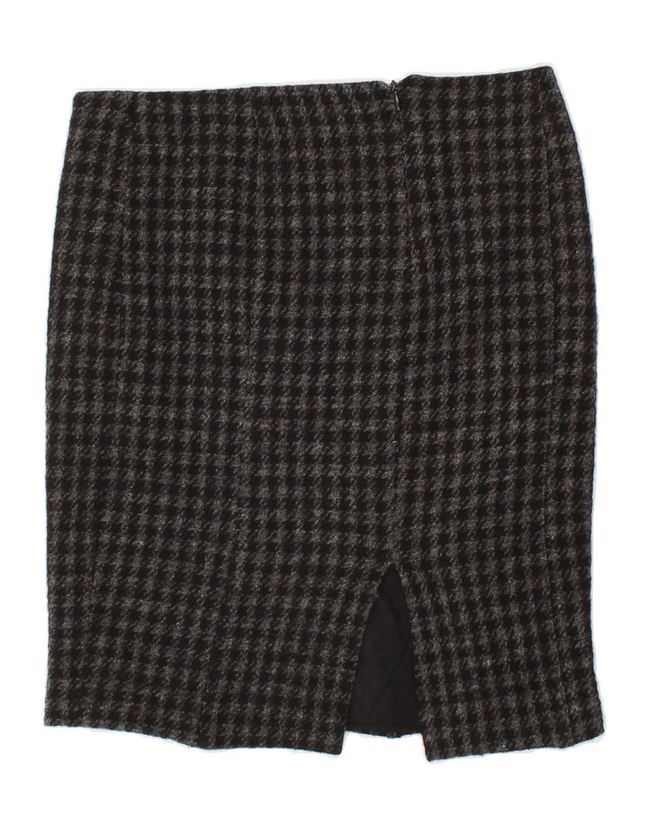 MARELLA Womens Pencil Skirt UK 14 Medium W32  Grey Houndstooth Wool Vintage Marella and Second-Hand Marella from Messina Hembry 