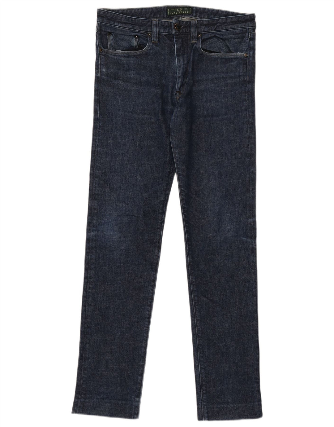 Fred Perry Dame Slim Jeans W30 L31 Marineblå Bomuld