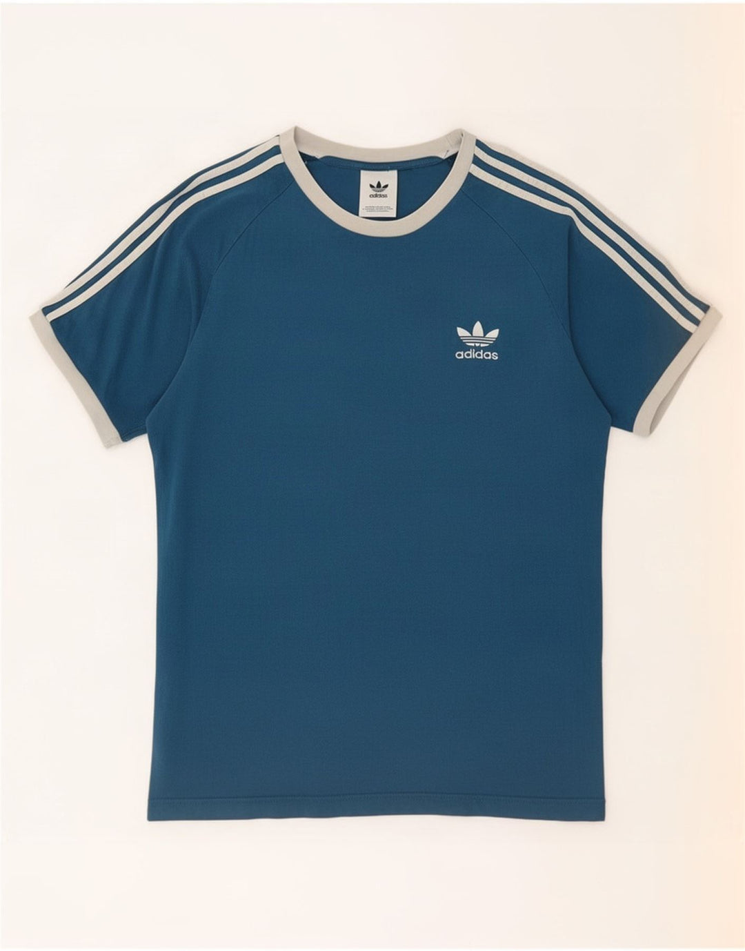 Adidas T-shirt top mellemblå bomuld til mænd