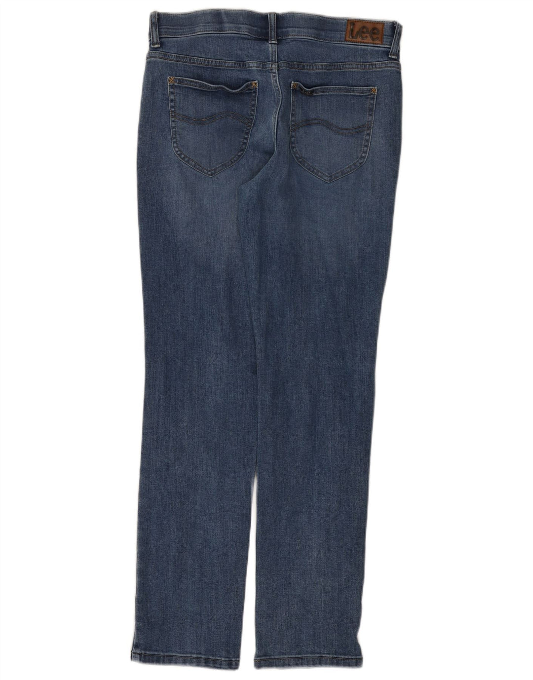 Lee Womens Mid Rise Regular Fit Straight Jeans US 8 Medium W30 L30 Blue