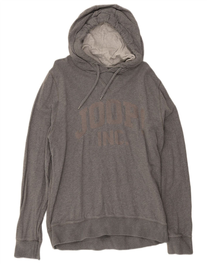 Joop Herre Grafisk Hoodie Jumper XL Grå Bomuld
