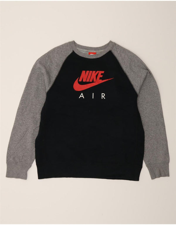 Nike drenge grafisk sweatshirt jumper 13-14 år XL marineblå farveblok