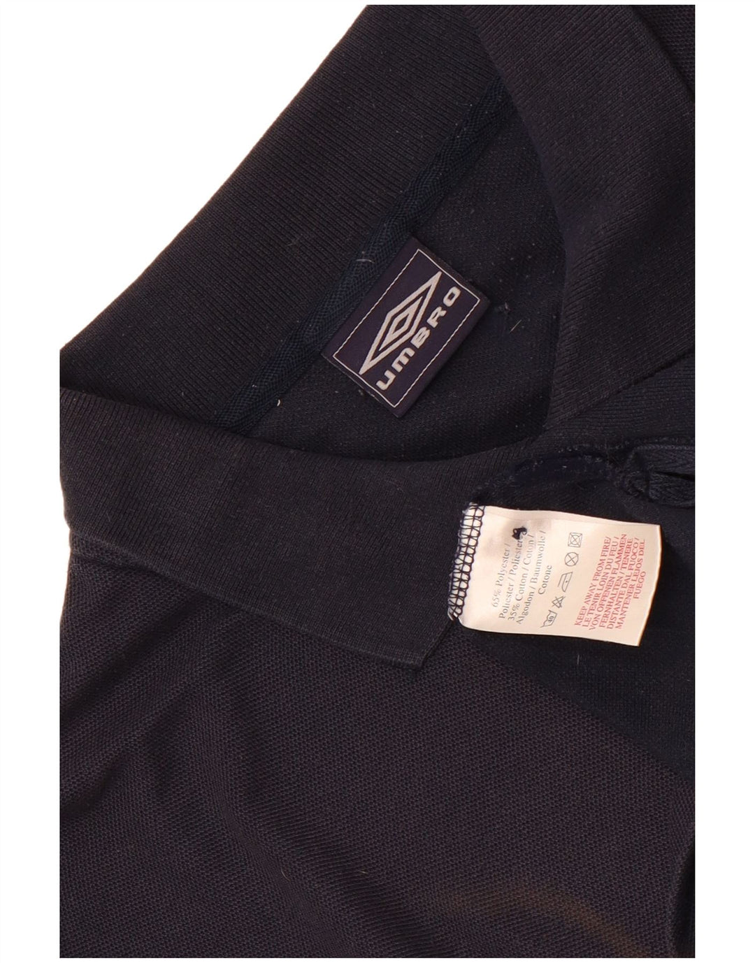 Umbro Herre Polo Shirt XL Navy Blue Polyester