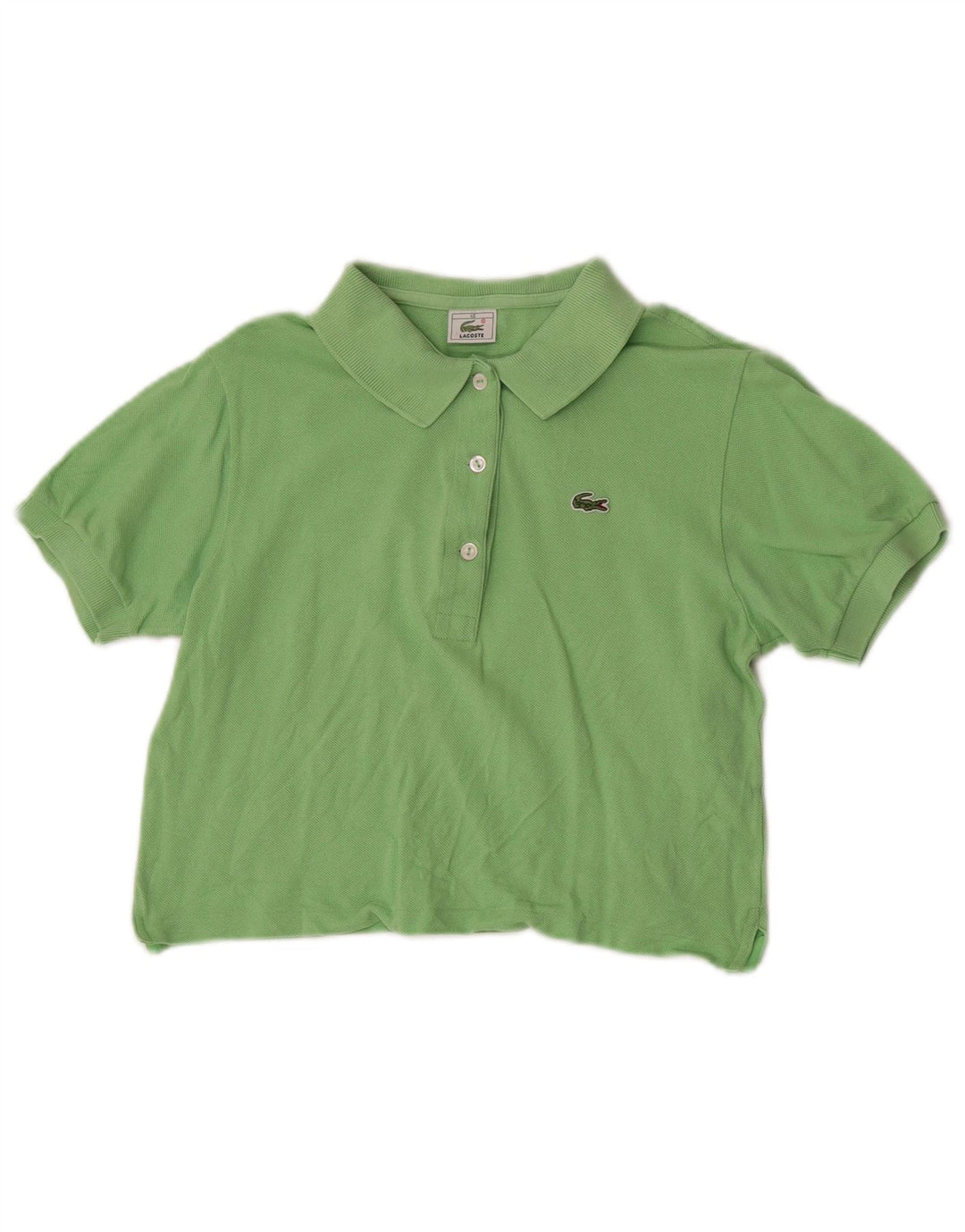 Lacoste Womens Crop Polo Shirt Størrelse 40 Medium Grøn Bomuld