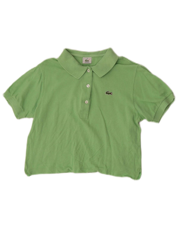 Lacoste Womens Crop Polo Shirt Størrelse 40 Medium Grøn Bomuld