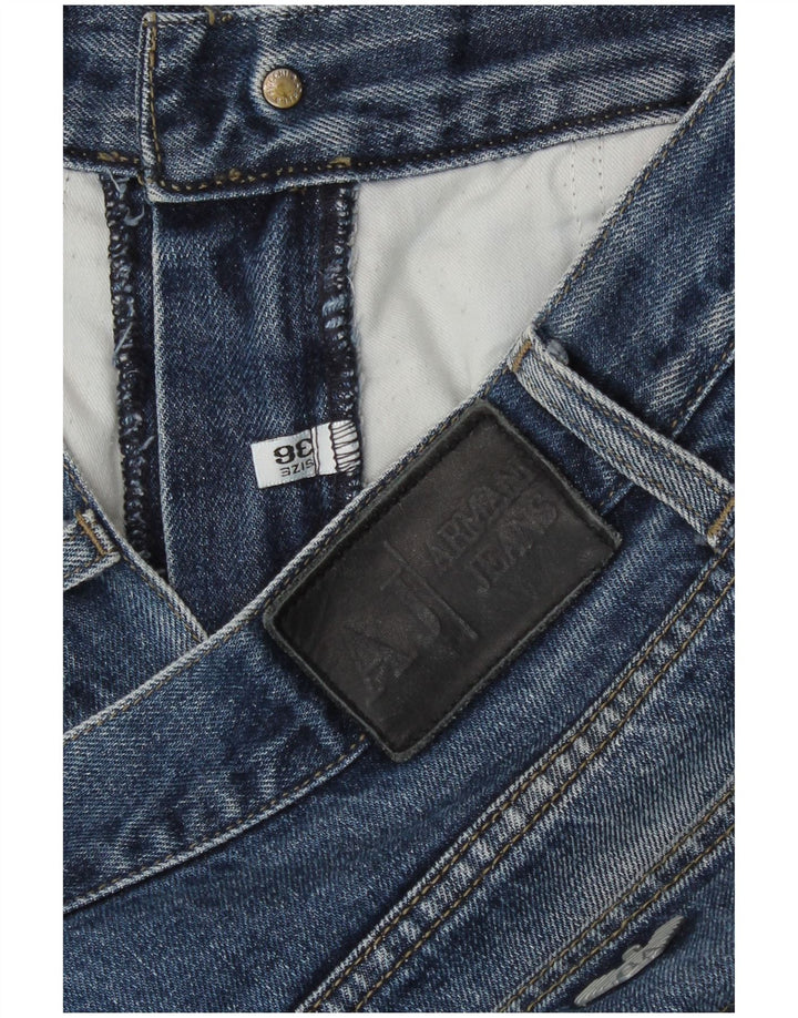 Armani Straight Jeans til mænd W36 L31 Blå