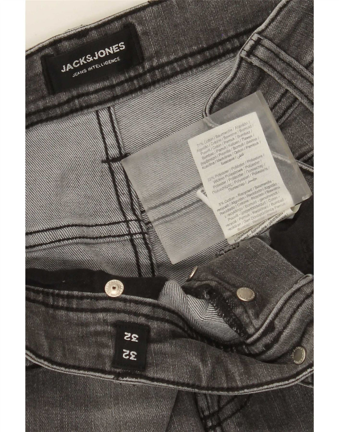 Jack & Jones Herre Slim Jeans W32 L32 Grå Bomuld
