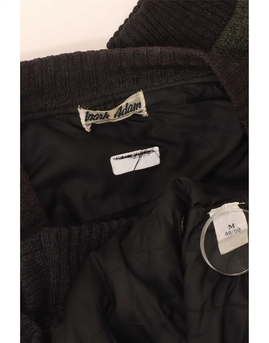 Mark Adam Herre Cardigan Sweater IT 48/50 Medium Grøn Geometrisk Polyacryl