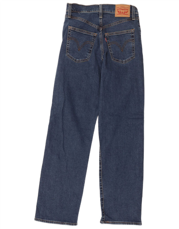Levi's Dame Ribcage Straight Jeans W27 L29 Blå Bomuld