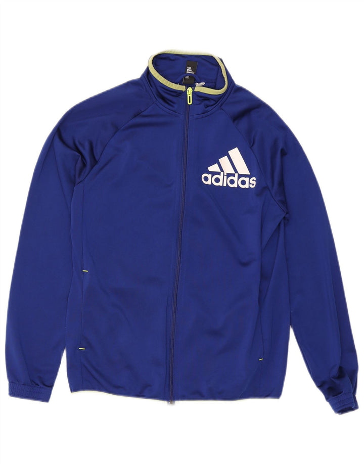 Adidas drenge grafisk træningsdragt topjakke 13-14 år blå