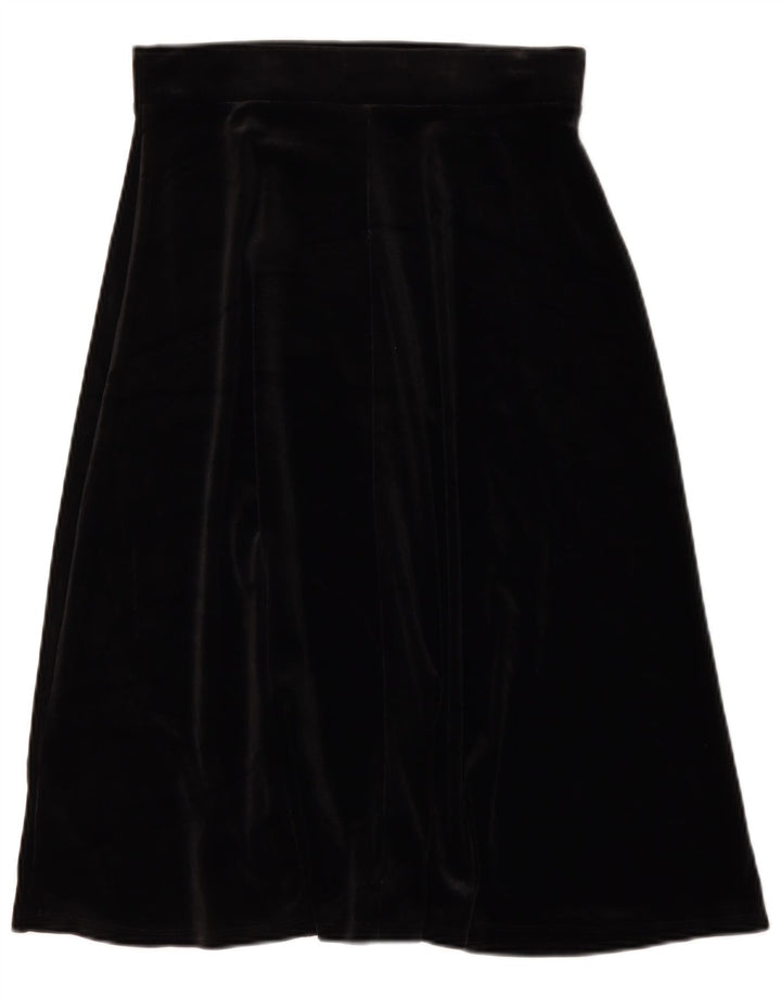 Marks & Spencer Womens Velvet A-Line nederdel UK 12 Medium W30 Black