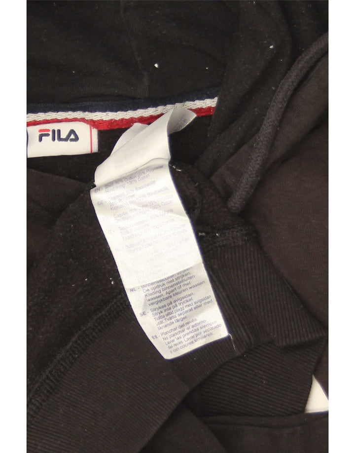 Fila Grafisk hættetrøje til mænd mellem sort bomuld