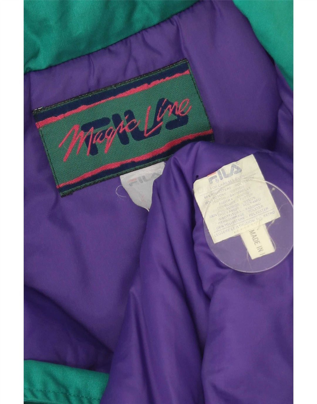 Fila Herre hættepolstret jakke IT 46 Lille grøn polyester