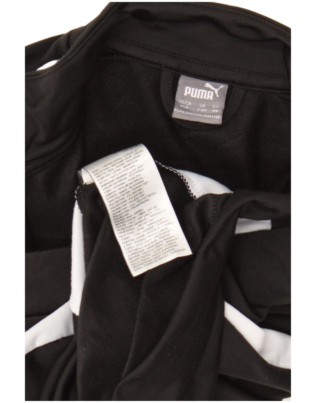 Puma Boys Grafisk træningsdragt Topjakke 7-8 år Sort Colourblock