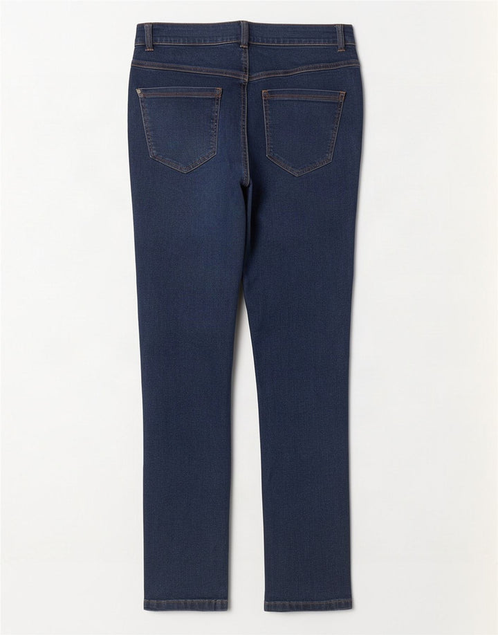 M&Co Dame Slim Jeans UK 12 Medium W30 L28 Marineblå Bomuld