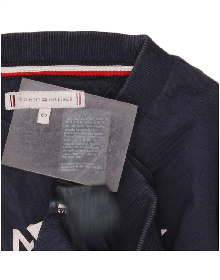 TOMMY HILFIGER Graphic Crop sweatshirt til piger 11-12 år Marineblå