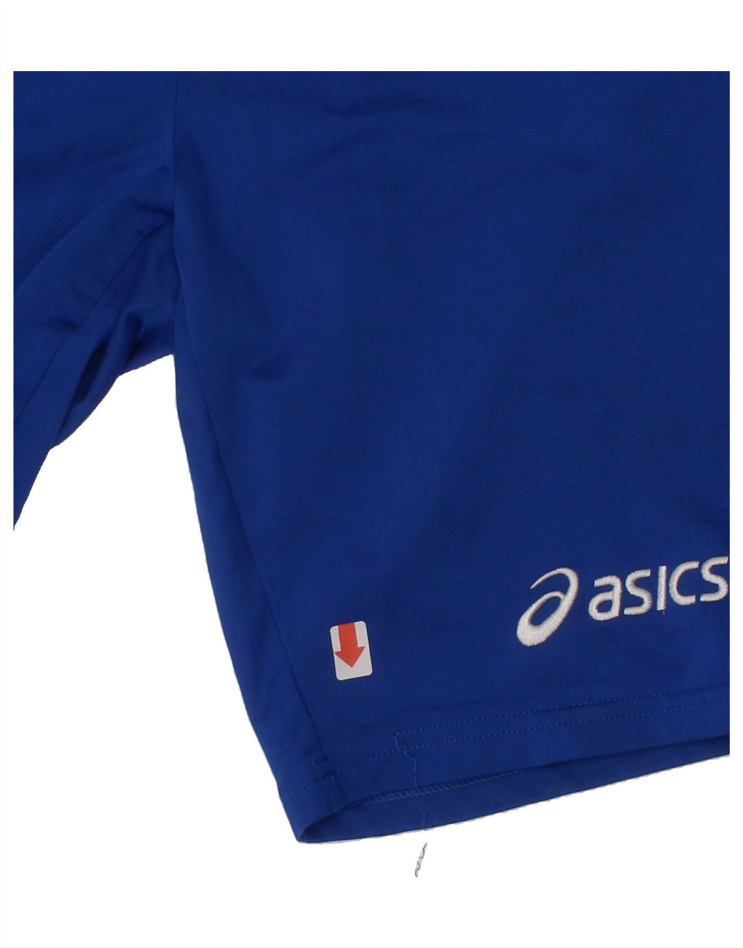 ASICS Boys Graphic Sport Shorts 12-13 Years Small Blue Polyester Vintage Asics and Second-Hand Asics from Messina Hembry 