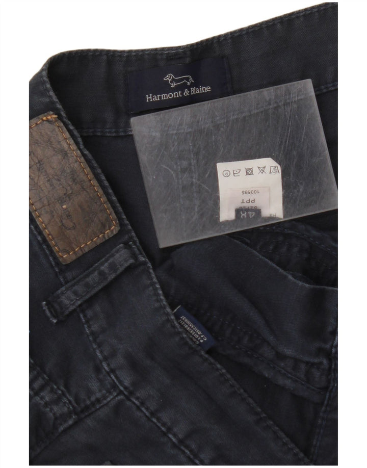 HARMONT & BLAINE Herre Casual Bukser IT 48 Medium W32 L30 Marineblå