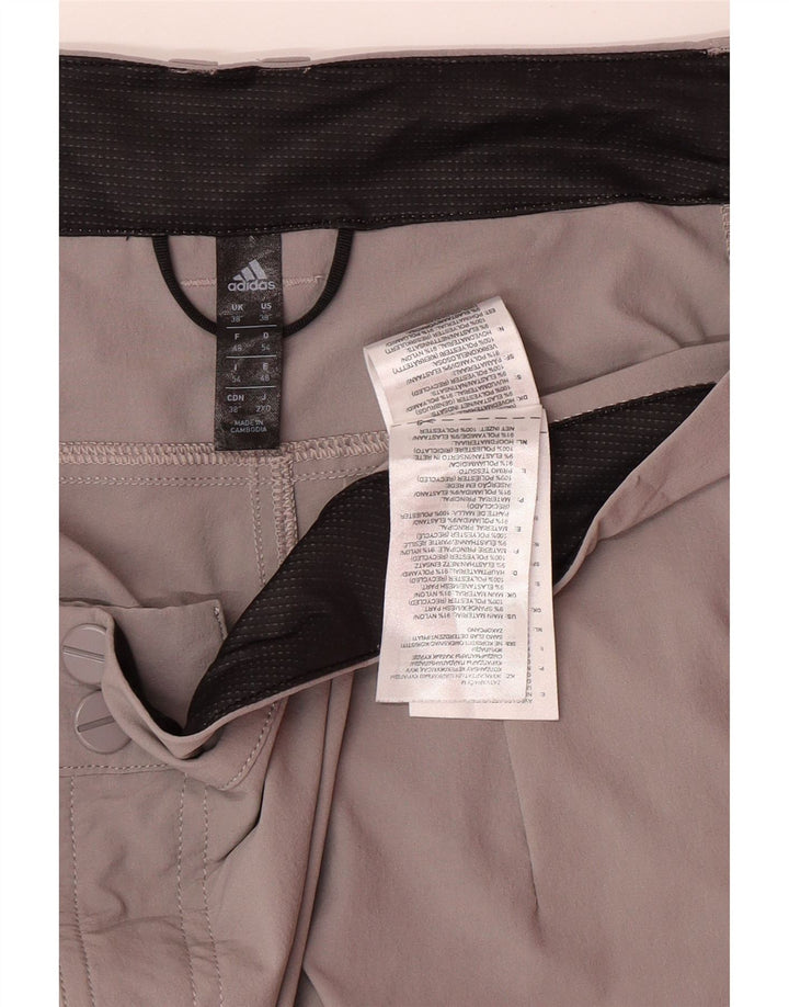 ADIDAS Casual Shorts til mænd W38 XL Grå nylon