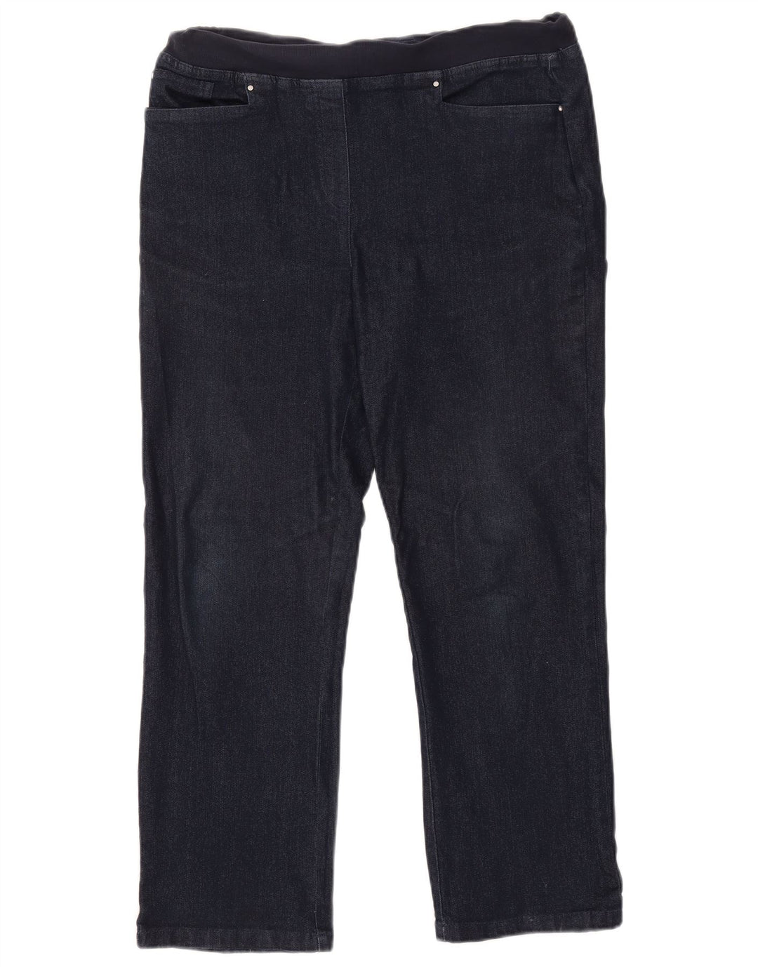 BOMULDSHANDLER Lige jeans til kvinder UK 14 Medium W30 L27 Marineblå Bomuld