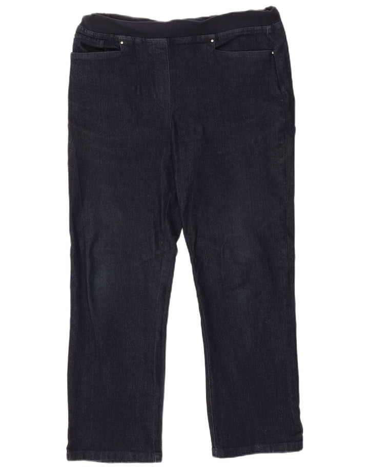BOMULDSHANDLER Lige jeans til kvinder UK 14 Medium W30 L27 Marineblå Bomuld
