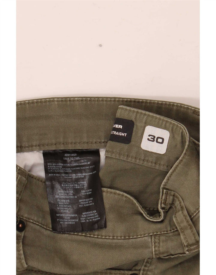 Volcom Herre Solver Denim Shorts W30 Medium Khaki Bomuld