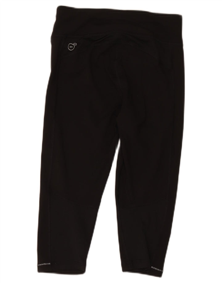 Puma Dame Capri Træningsdragt Bukser UK 10 Small Black Polyester