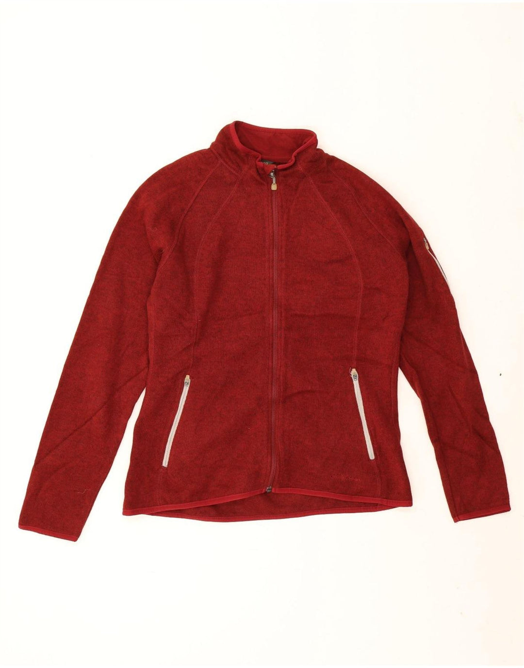 Eddie Bauer Dame træningsdragt Topjakke UK 18 XL Rød Flecked Polyester