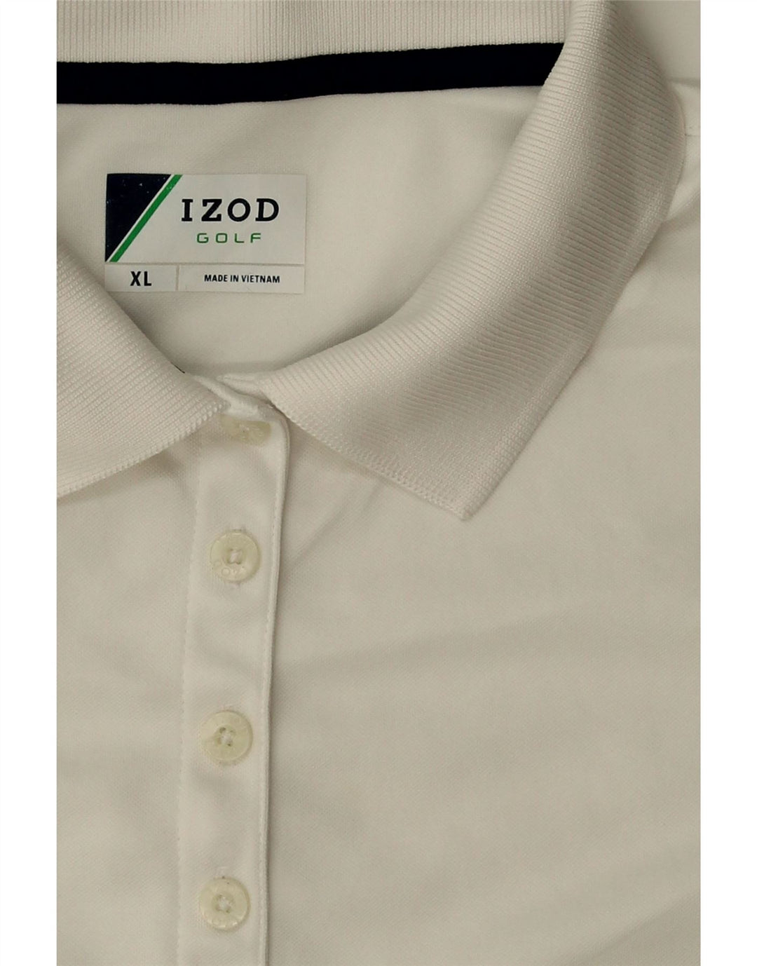 IZOD Womens Golf Polo Shirt UK 18 XL White Polyester Vintage Izod and Second-Hand Izod from Messina Hembry 