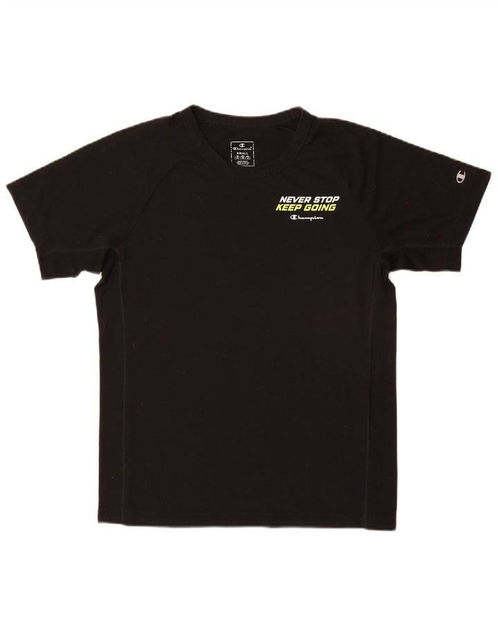 Champion Herre Grafisk T-Shirt Top Lille Sort
