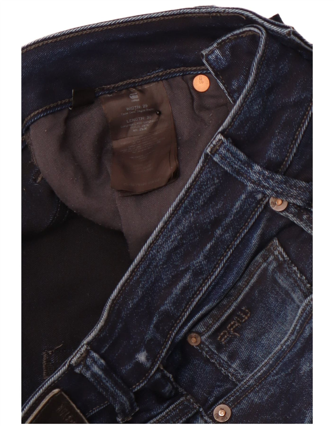 G-STAR Dame 3301 Slim Jeans W29 L30 Marineblå Bomuld