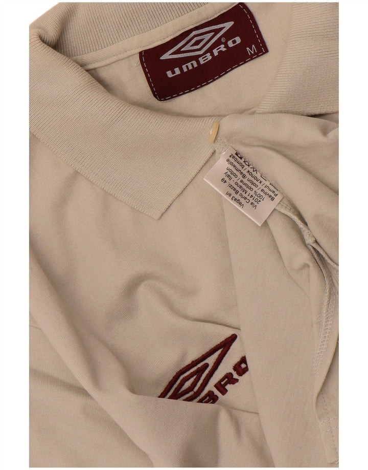 Umbro Herre Grafisk Polo Shirt Medium Hvid Bomuld
