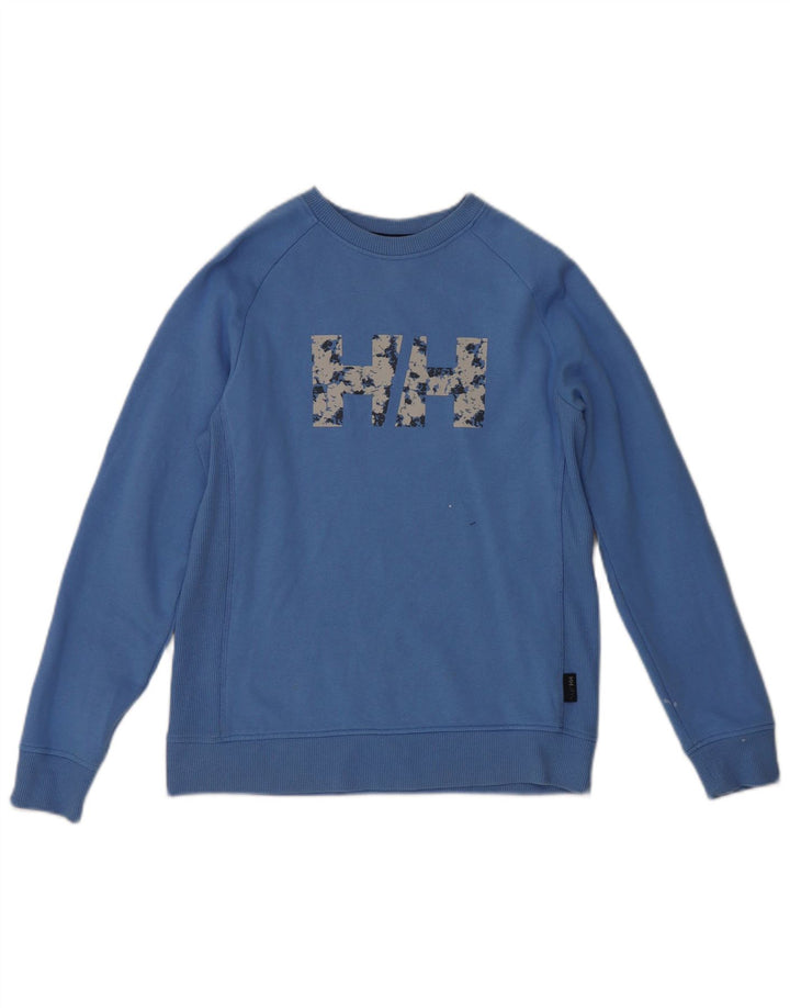 Helly Hansen Graphic Sweatshirt Jumper UK 10 Small Blue