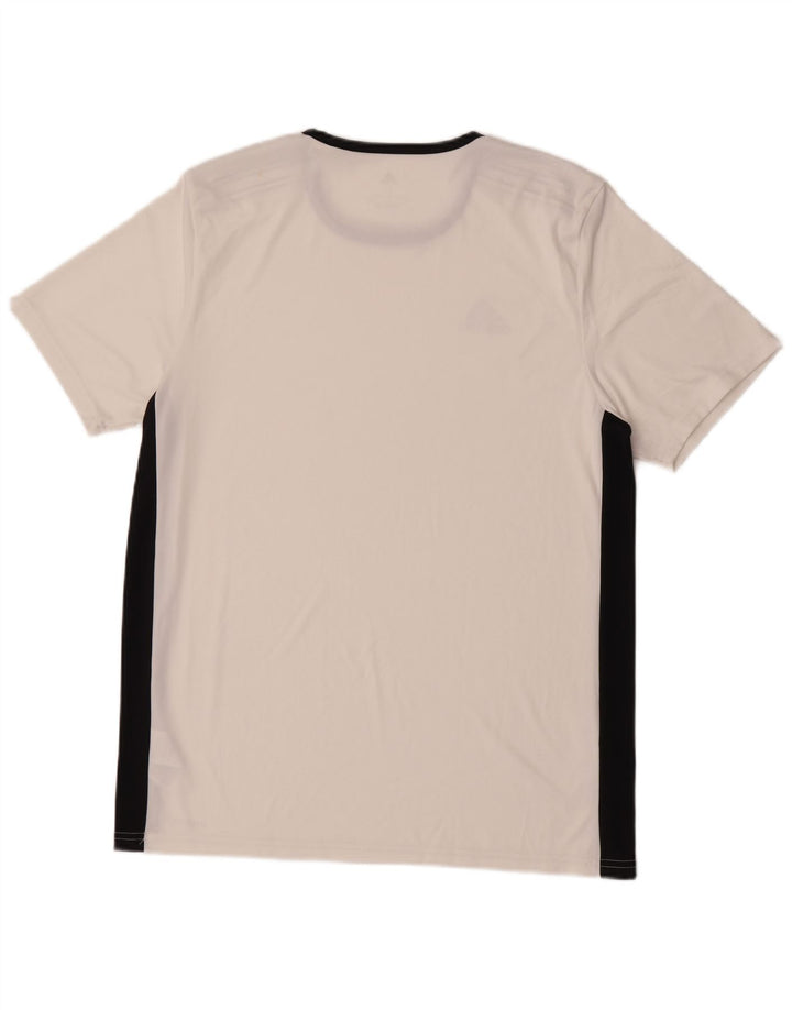 Adidas Herre Aeroready T-Shirt Top Stor hvid Colourblock Polyester