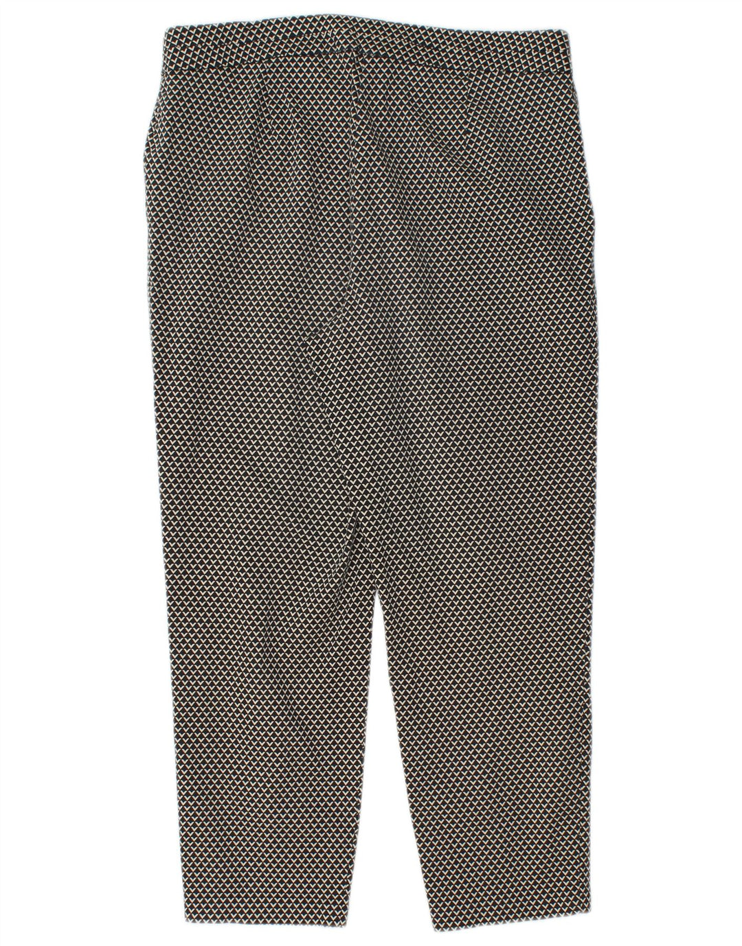 Marks & Spencer Dame Capri Bukser UK 12 Medium W28 L22 Sort Geometrisk