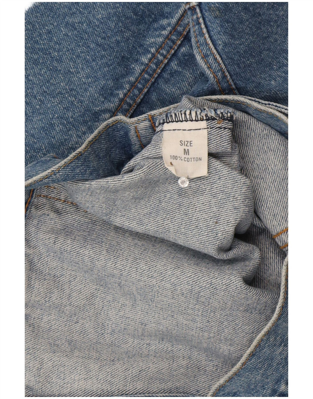 Vintage Dame Oversized Denim Jacket UK 14 Medium Blue Cotton