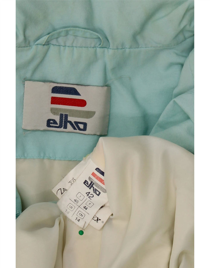 ELHO Womens Windbreaker Jacket US 14 XL Turquoise Polyamide Vintage Elho and Second-Hand Elho from Messina Hembry 