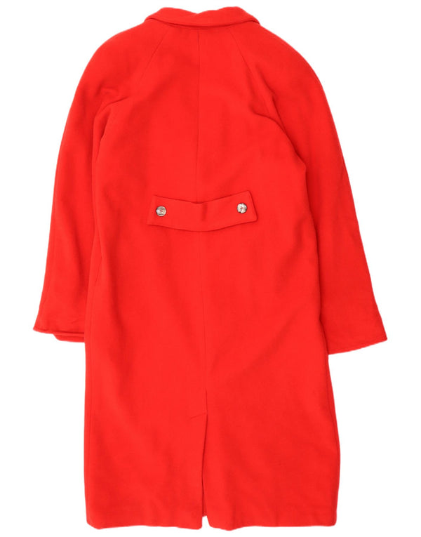 Vintage oversize overfrakke til kvinder UK 14 Medium rød uld