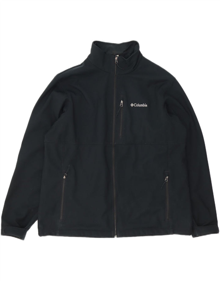 COLUMBIA Herre Windbreaker Jacket UK 44 2XL Navy Blue Polyester