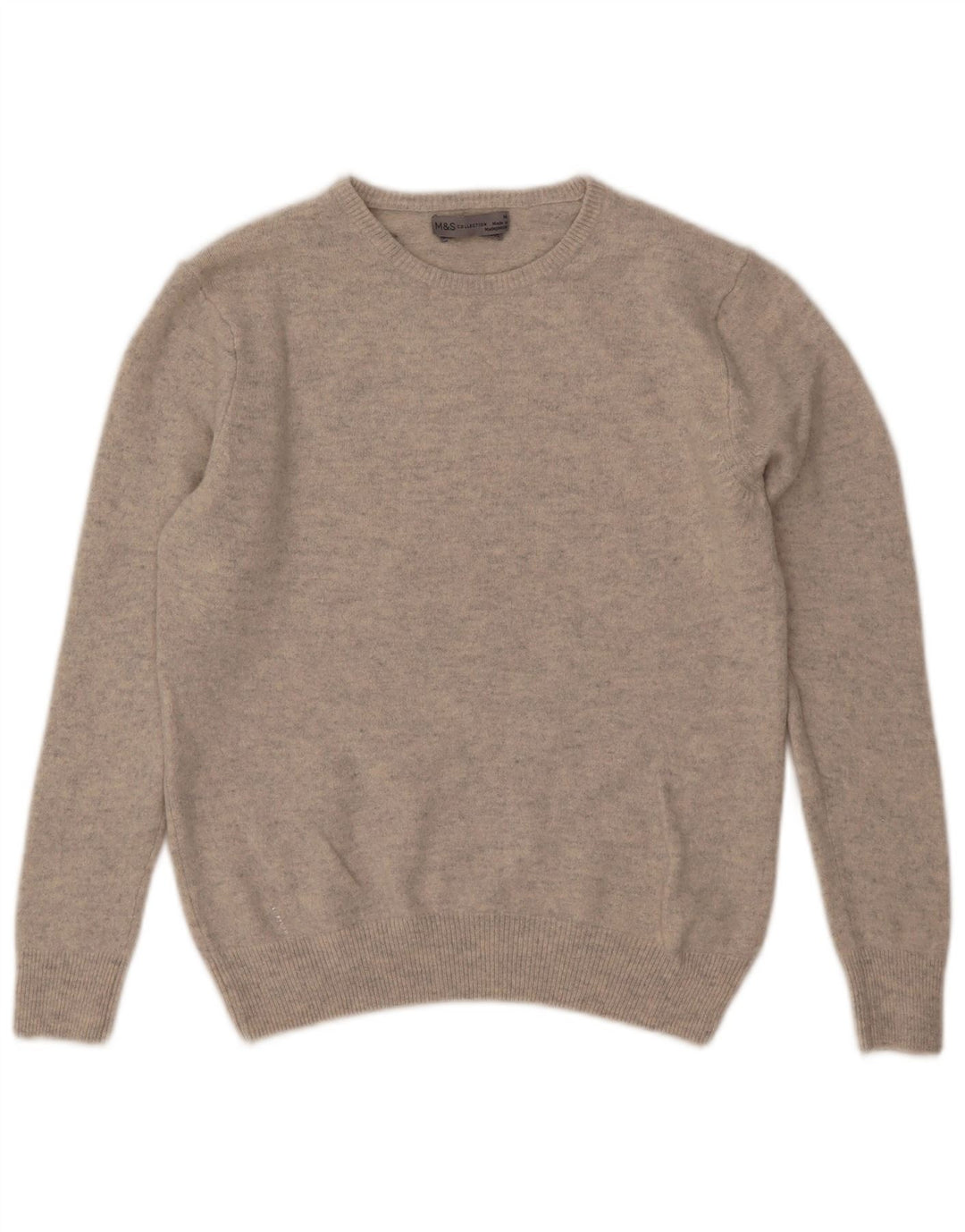 Marks & Spencer Dame sweater med rund hals DK 14 Medium Grå Flecked