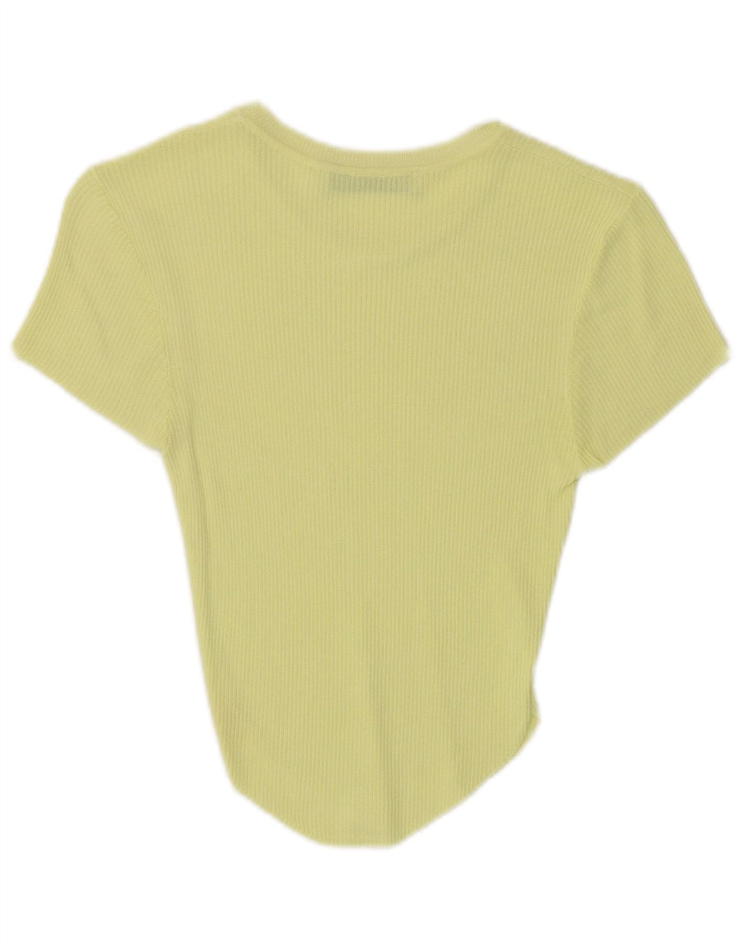 Zara Kortærmet Crop Top til kvinder UK 4 XS Gul