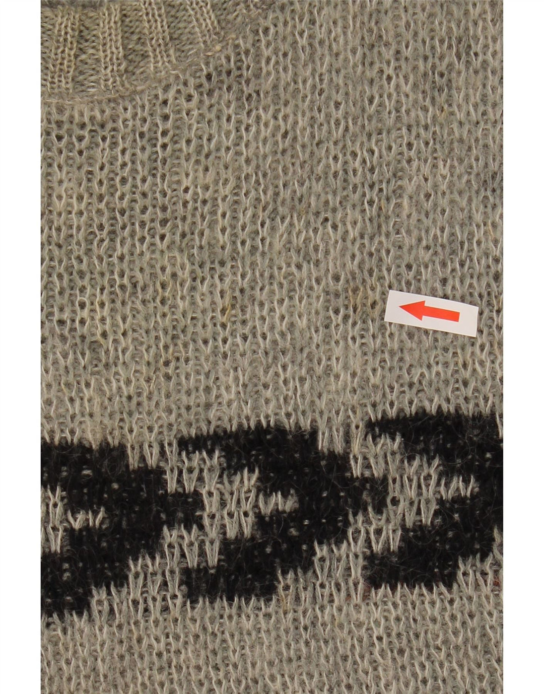 Vintage Herre Crew Neck Jumper Sweater Størrelse 40 Medium Grå Stribet