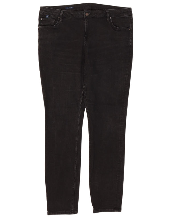 Besætningstøj Dame Skinny Jeans UK 18 XL W36 L29 Sort Bomuld