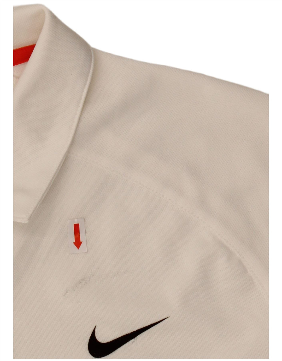 NIKE Poloskjorte til mænd UK 42/44 Stor hvid Colourblock Polyester