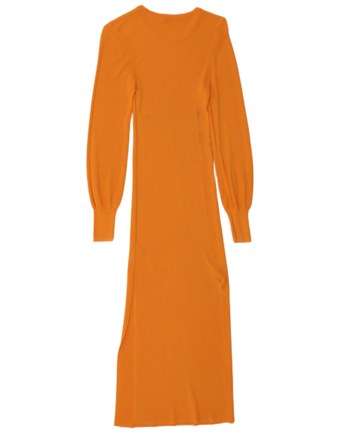 Zara Dame Maxi Jumper Kjole UK 8 Small Orange Viscose